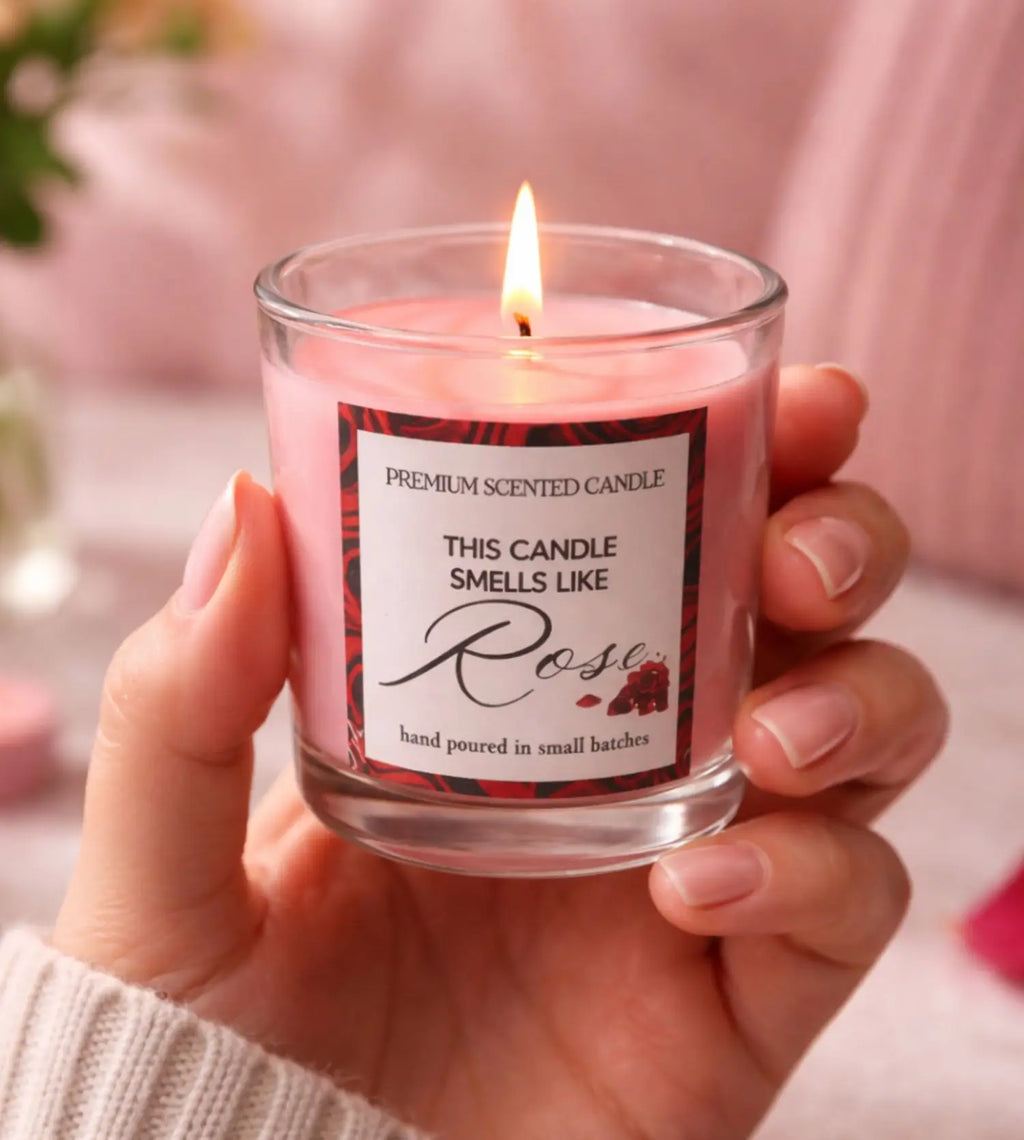 Premium Rose Scented Shot Candle Pack of 2