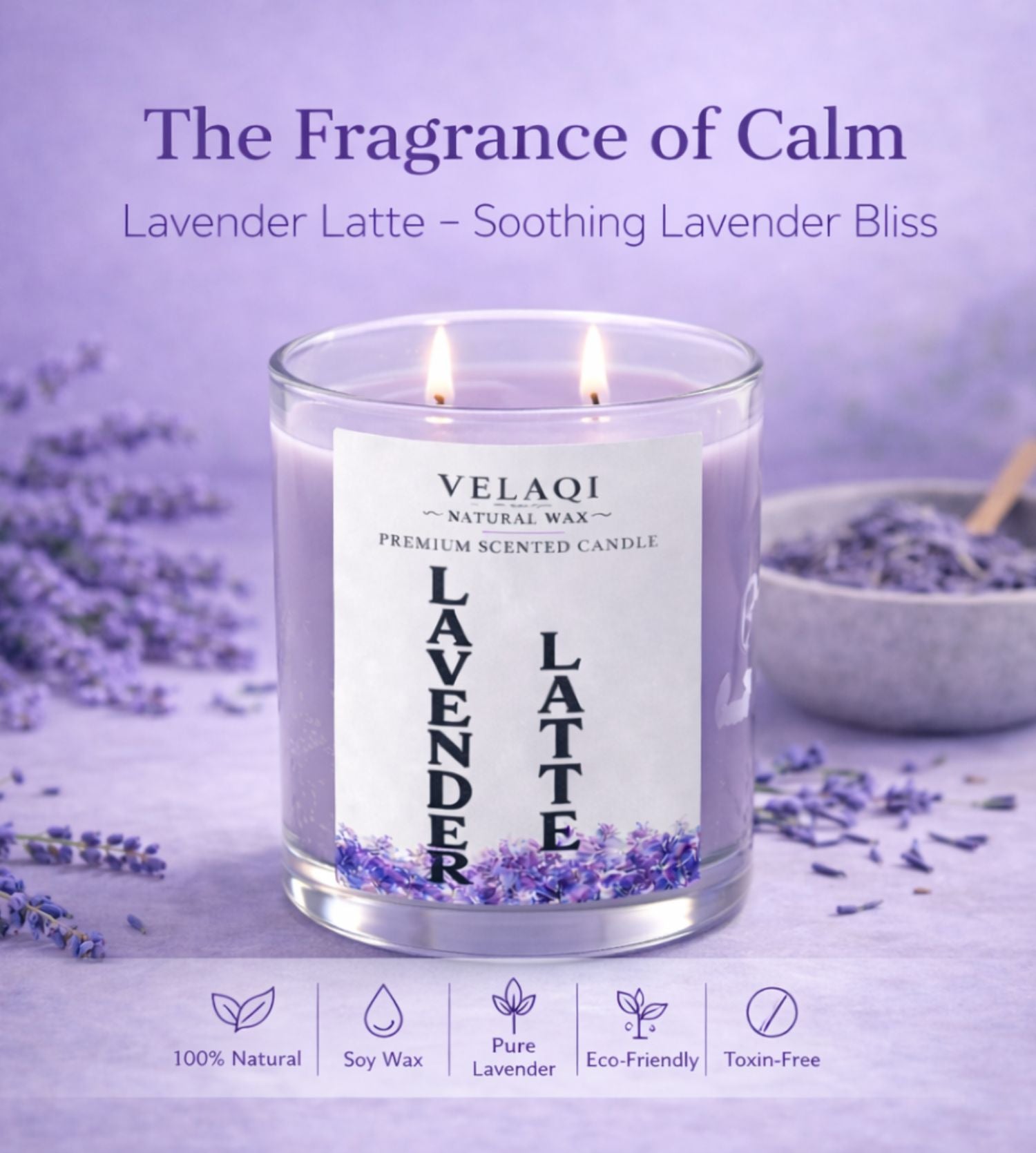 Lavender Latte Scented Candle