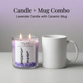 Lavender Latte Candle & Ceramic Mug Gift Set