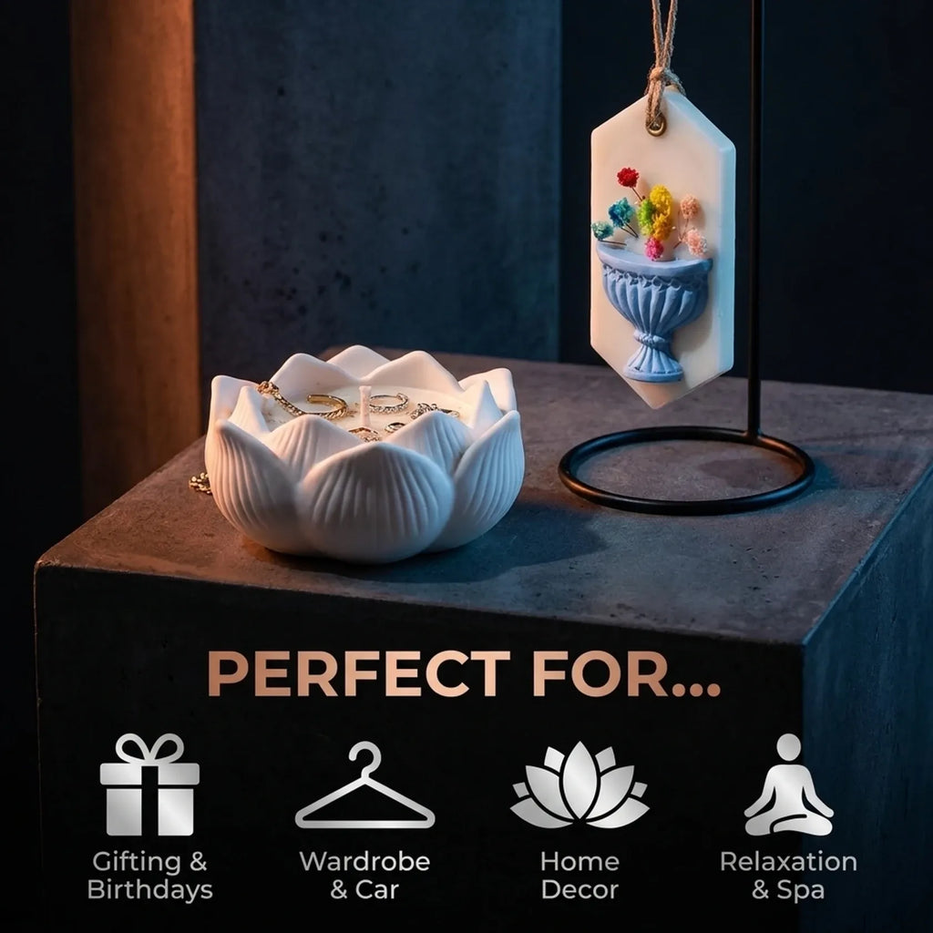 Lotus Candle & Vanilla Sachet Gift Set