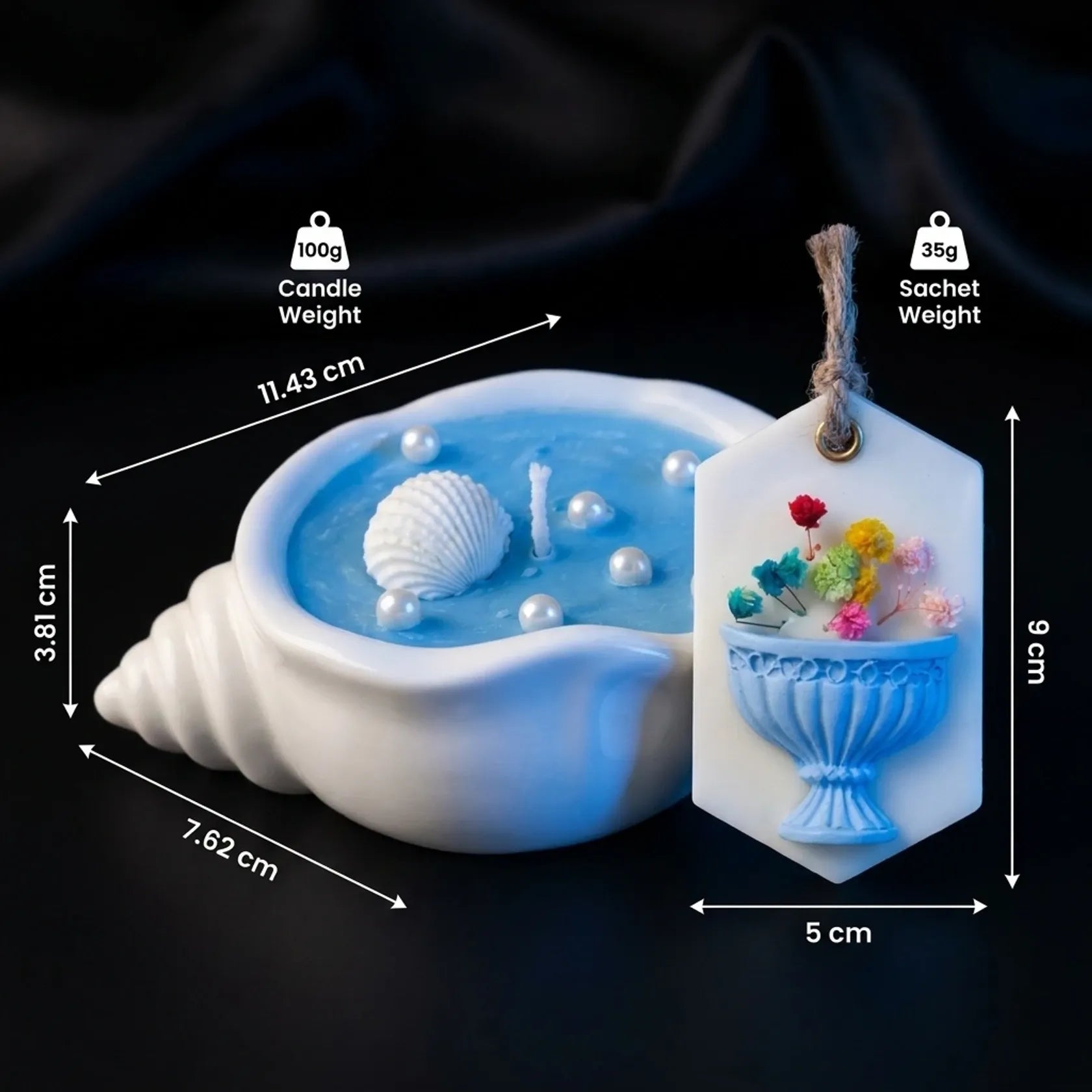 Ocean Shell & Vanilla Sachet Gift Set