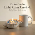 Shell Candle & Ceramic Mug Gift Set