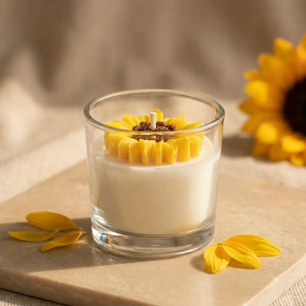 Sunflower Jasmine Glass Candles
