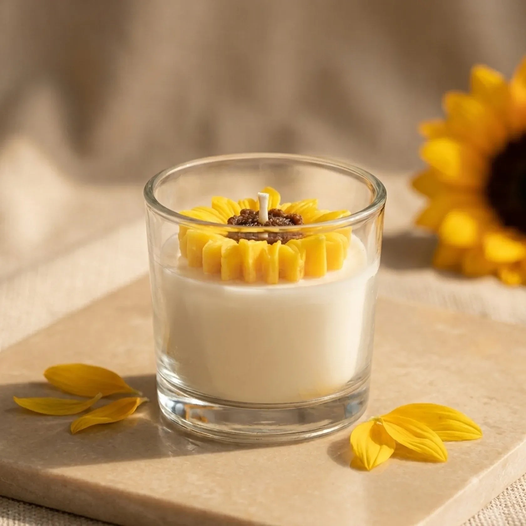 Sunflower Jasmine Glass Candles