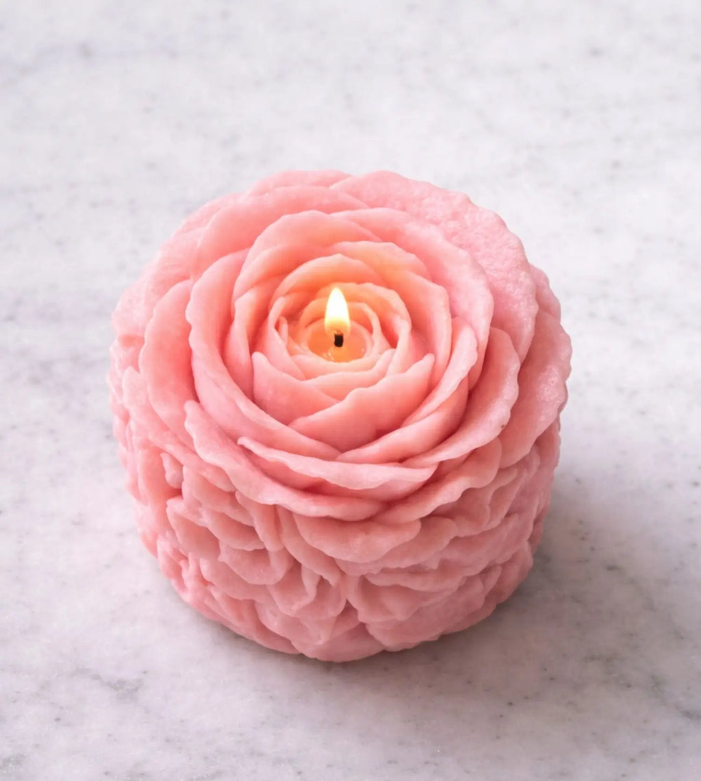 Rose Pillar Scented Candle