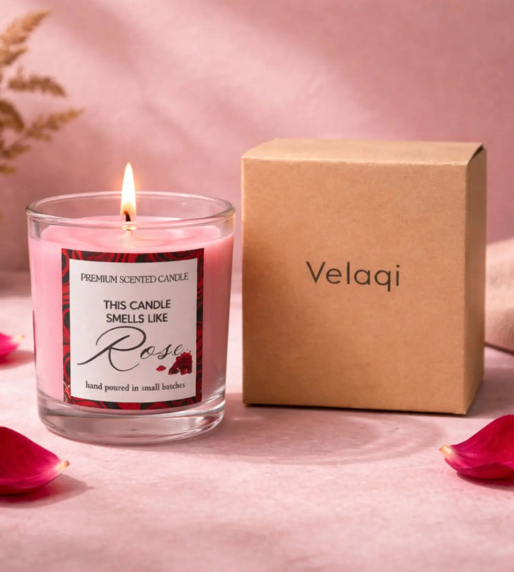 Premium Rose Scented Shot Candle Pack of 2