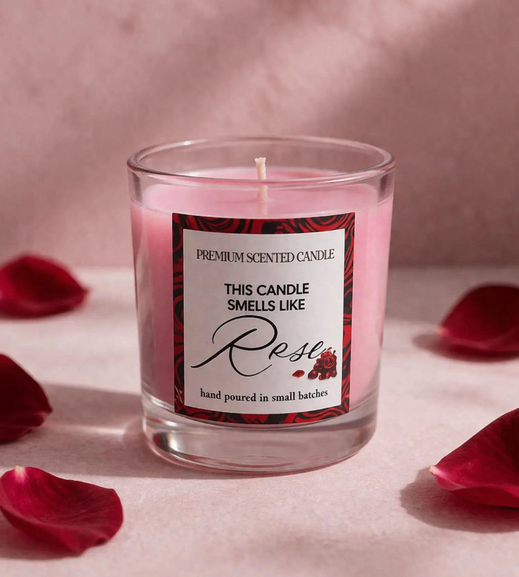 Premium Rose Scented Shot Candle Pack of 2