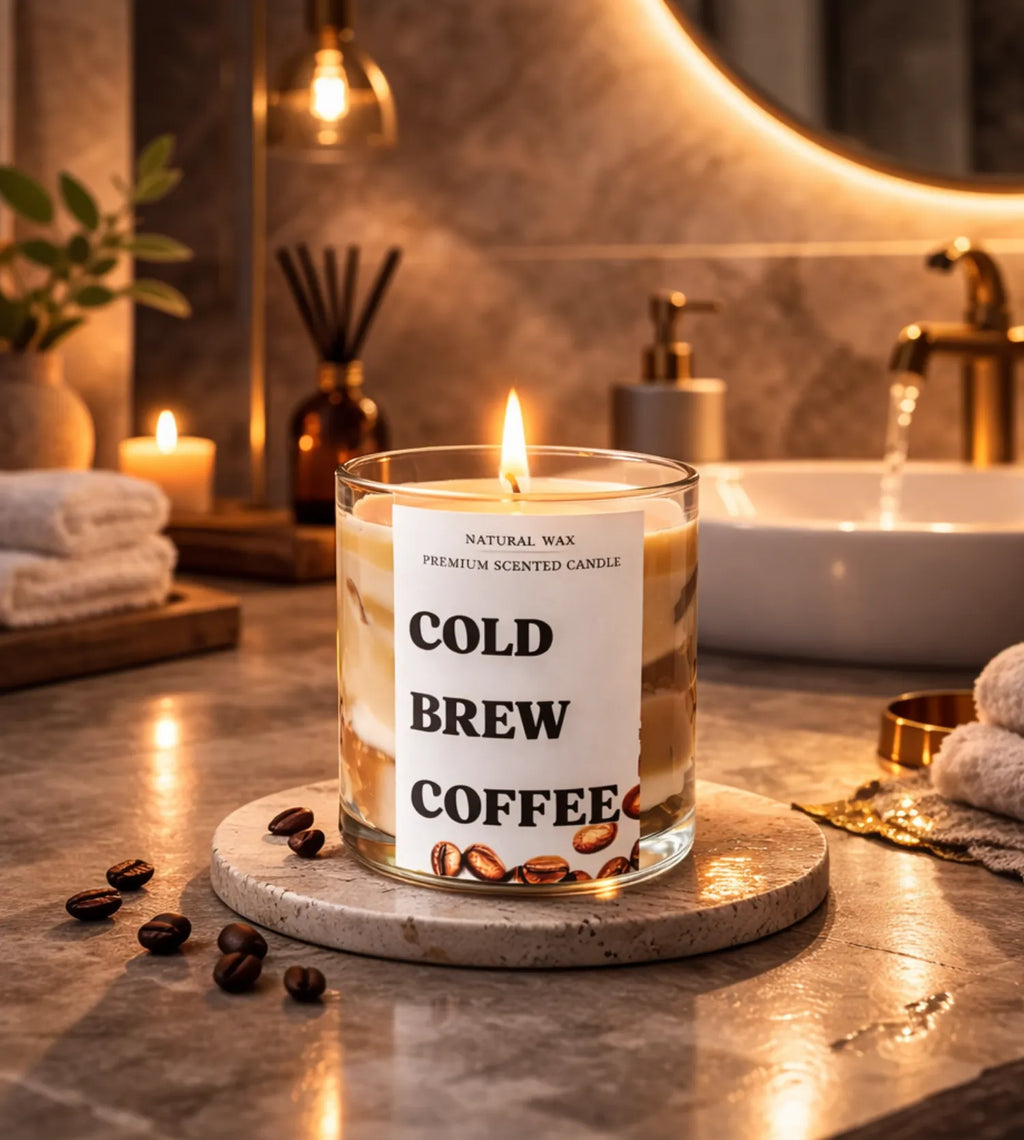Cold Brew Coffee & Vanilla Scented Candle