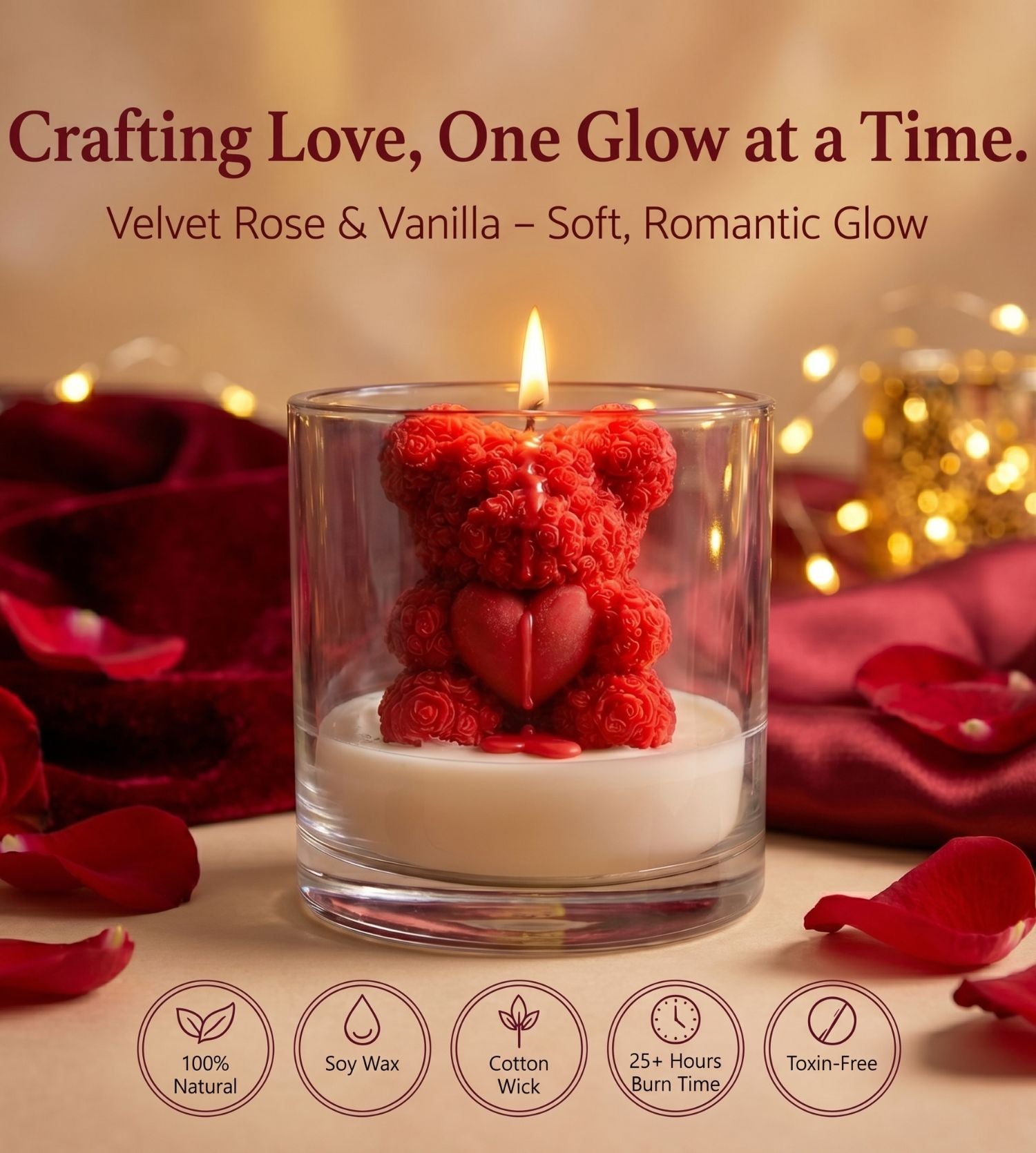 Love Bug Teddy Jar Candle
