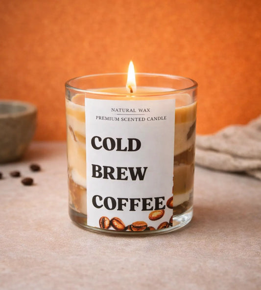 Cold Brew Coffee & Vanilla Scented Candle