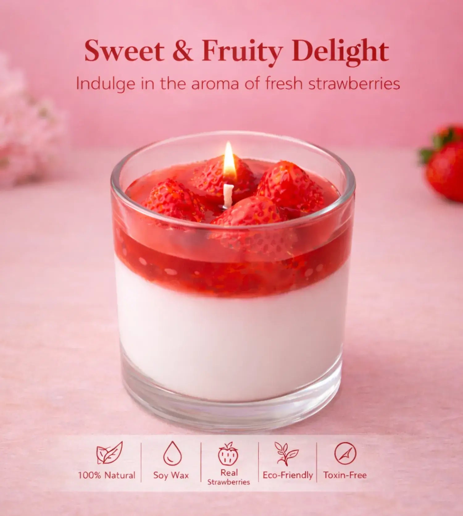 Strawberry Bliss Scented Candle